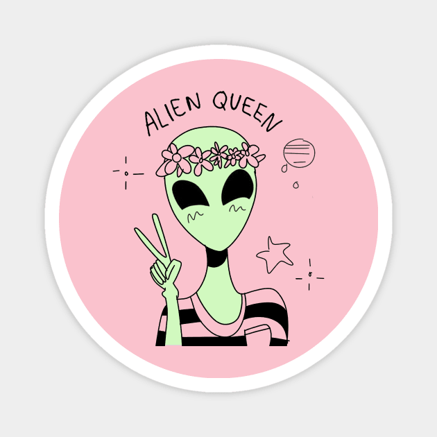 kawaii alien queen Magnet by tirani16